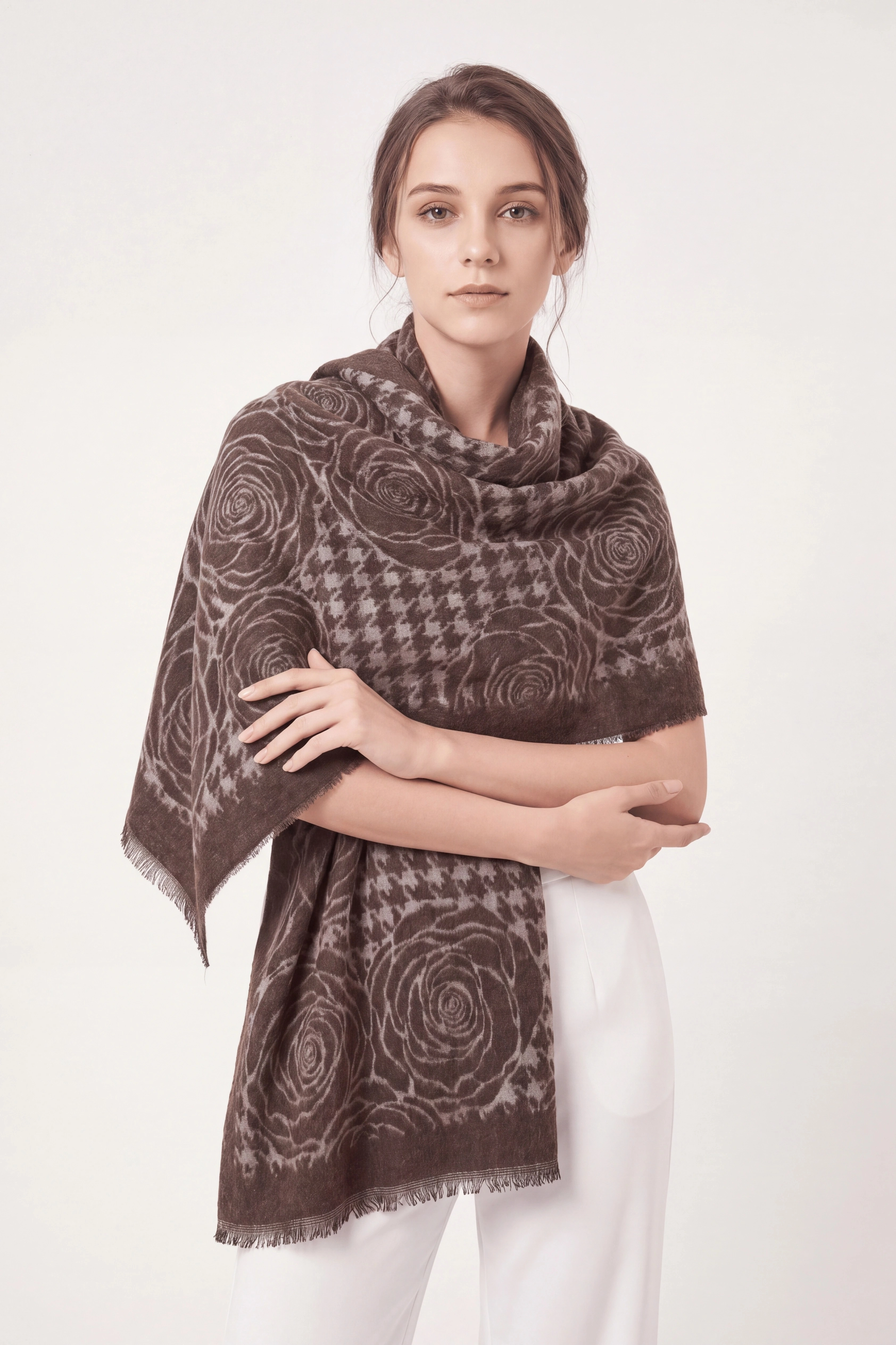 Kışlık Yumuşak Dokulu Omuz Şalı 