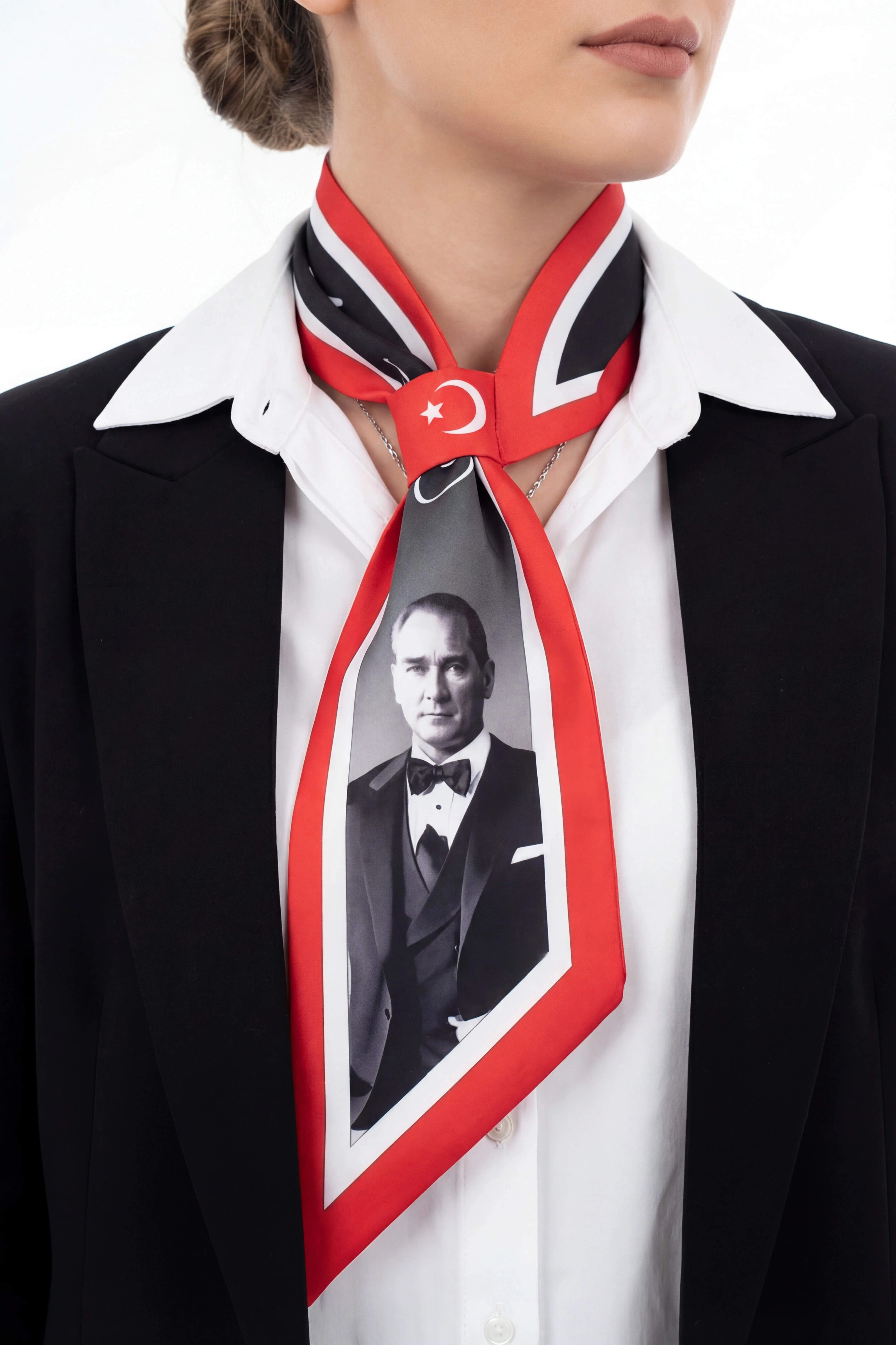 Atatürk Temalı  Kravat Fular 